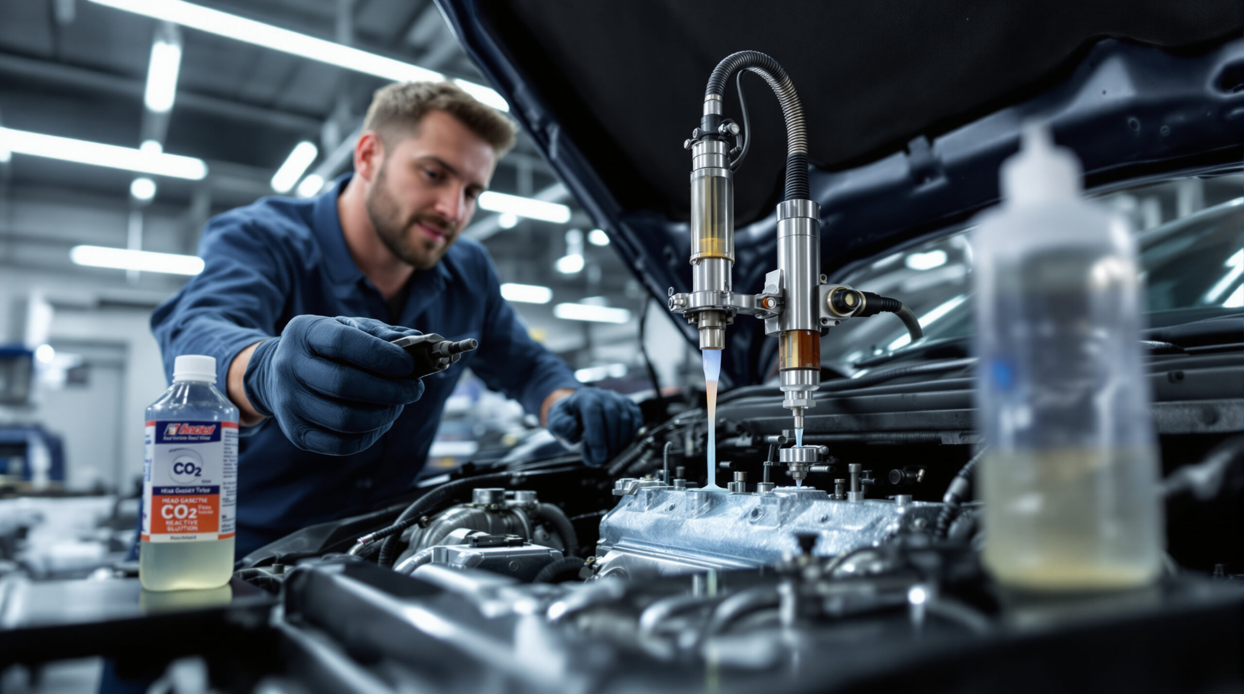 découvrez comment utiliser un testeur de joint de culasse avec un réactif co2 pour détecter efficacement les fuites et assurer le bon fonctionnement de votre moteur.