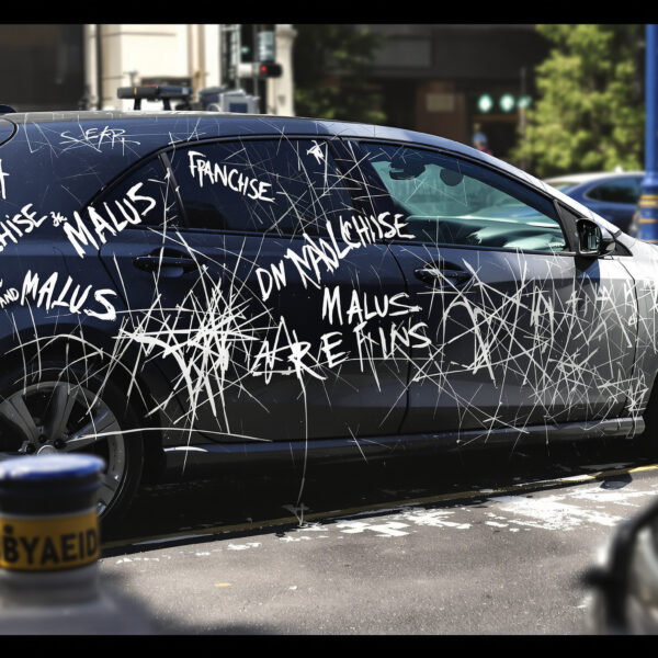 Rayures de clés (vandalisme) sur voiture : Franchise et malus