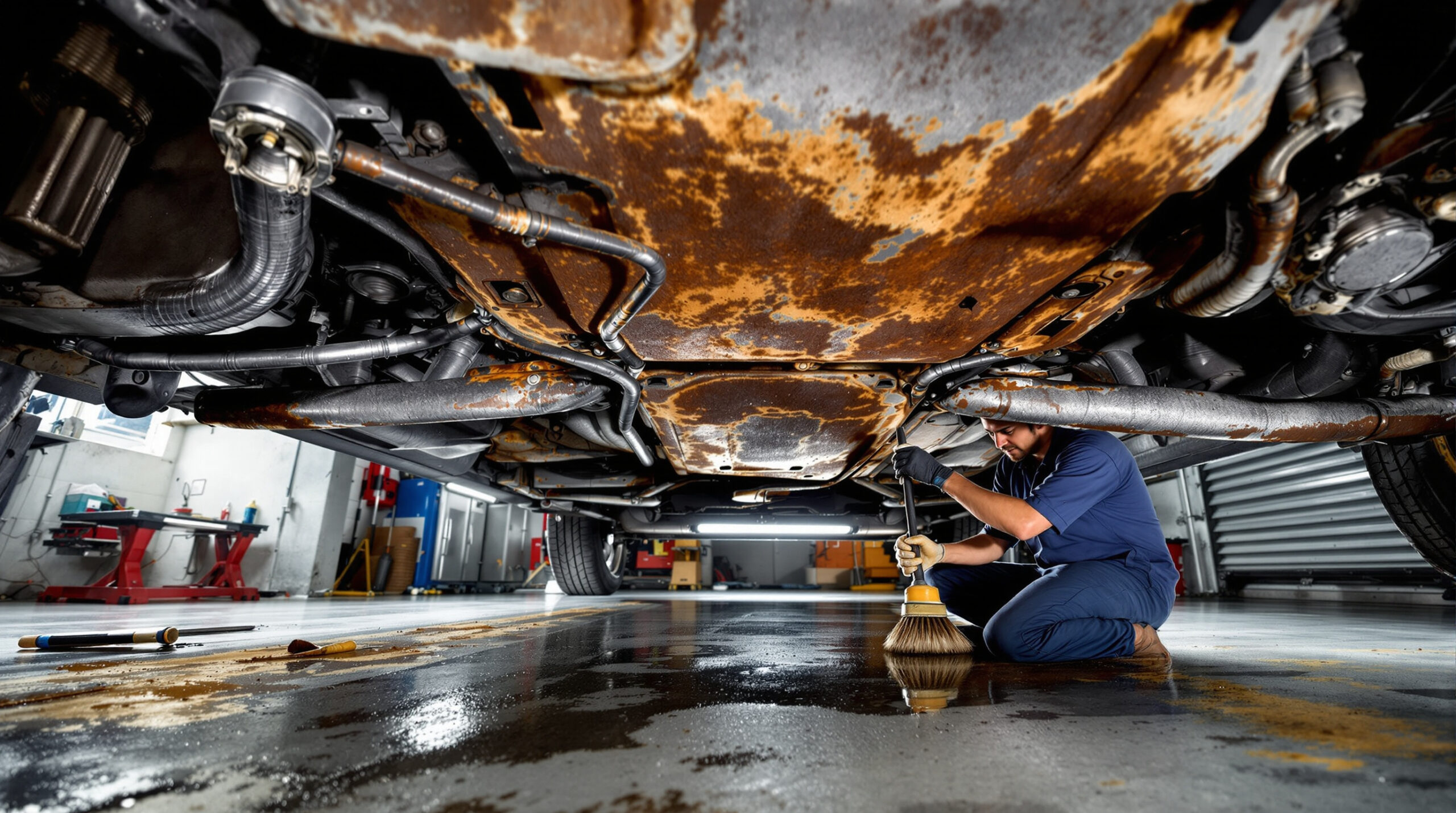 découvrez comment traiter efficacement la rouille sur le bas de caisse et le berceau moteur avant le contrôle technique pour assurer la sécurité et la conformité de votre véhicule.