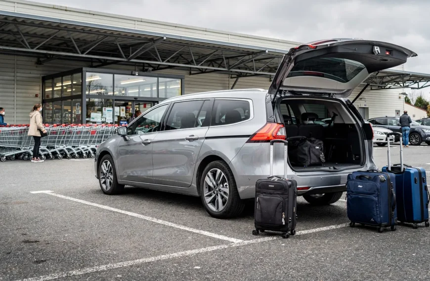 Location voiture 7 places Super U avec véhicule familial et bagages