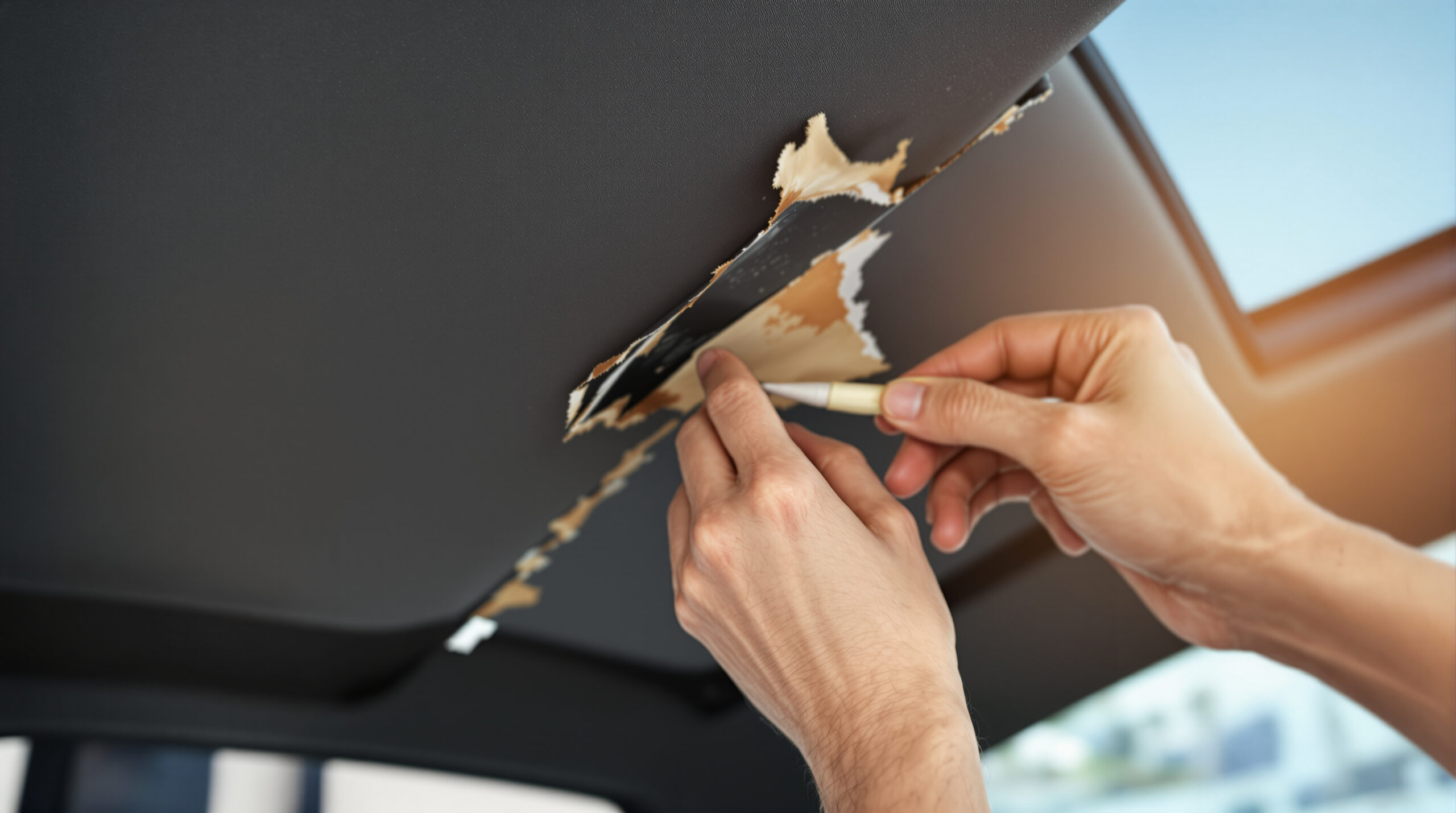 apprenez à réparer un ciel de toit qui se décolle facilement et rapidement sans avoir à tout démonter. suivez nos conseils pratiques pour une réparation efficace et durable.